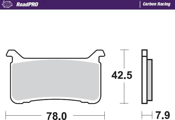 Plăcuțe de frână Roadpro Carbon Racing, 1, nordicamoto.ro
