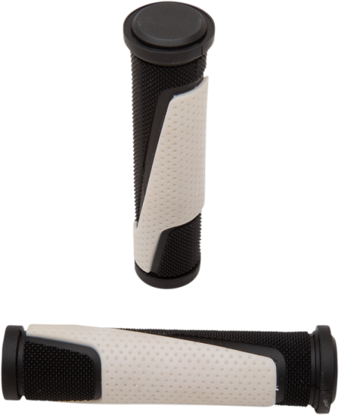807 Double Density Open End Grips Black, White, 1, nordicamoto.ro