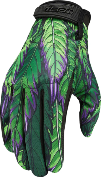 Manusi Textil/Piele Icon Hooligan Black/Green M, 1, nordicamoto.ro