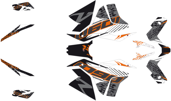 Decal Kit Black, Gray, Orange, 1, nordicamoto.ro