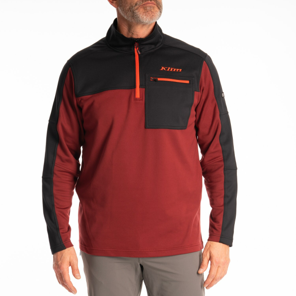 Pulover Klim Glacier 1/4 Zip Mid Layer Black-22