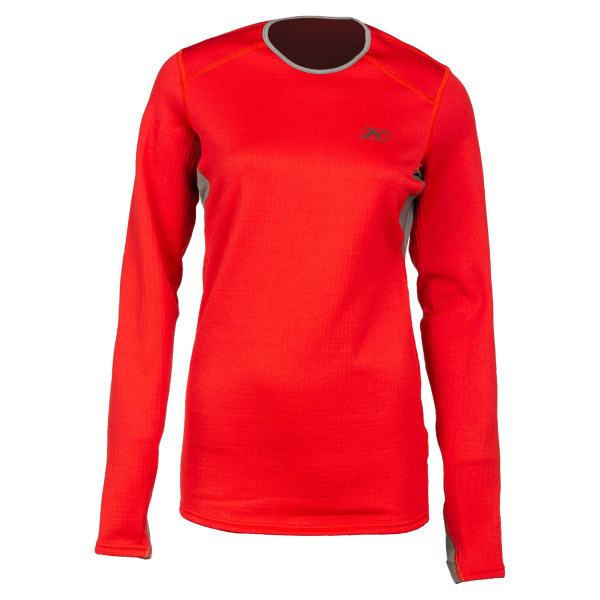 Bluza Dama Klim Base Layer Solstice Shirt 3.0 Chili Pepper - Castlerock Gray-3