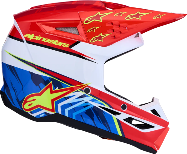 Casca Copii Alpinestars SM3 Falcon Rosu/Alb/Albastru S, 7, nordicamoto.ro