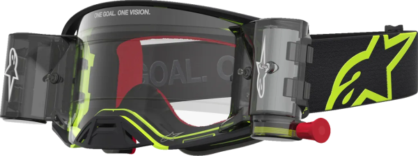 Ochelari Alpinestars Supertech Firma Roll-Off Negru/Galben Fluo/Lentila Clara, 1, nordicamoto.ro