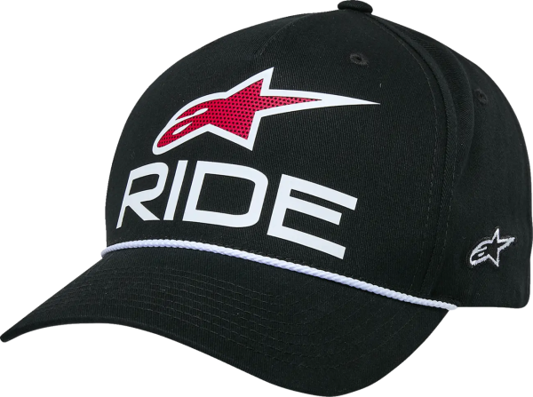Ride Comp Curved Bill Snap Hat Black 