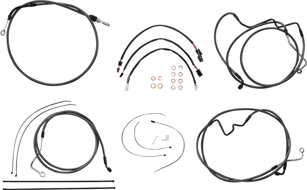 Black Pearl Designer Handlebar Installation Kit Black, 4, nordicamoto.ro