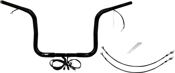 Plug & Play Ez Install 1-1/4(r) Round Top Handlebar Kit Black, 1, nordicamoto.ro