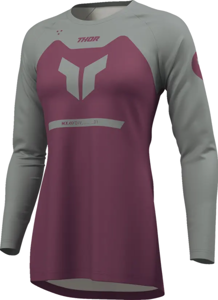 Womens Ridemode Menace Jersey Gray, Purple -0