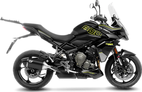 Tobă de eșapament LeoVince LV-14 Black Edition Slip-On pentru Triumph Tiger Sport 800, 4, nordicamoto.ro
