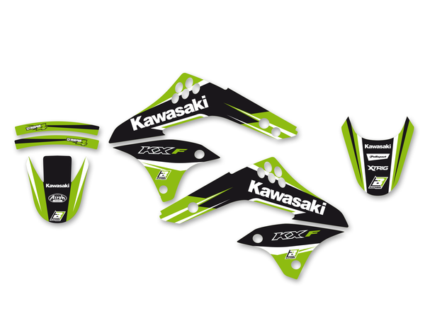 Graphics Kit With Seat Cover Black, Green, 1, nordicamoto.ro