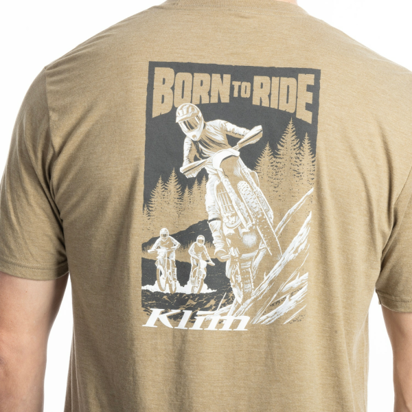 Tricou Klim Saddle Mountain Tri-blend Coyote Brown Heather - White-5