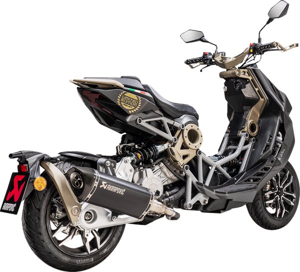 Slip-on Line Muffler Scooter Black, Carbon Fiber-5