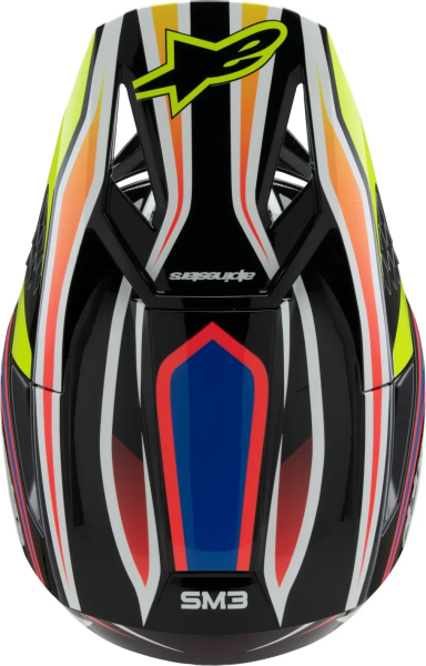 Casca Copii Alpinestars S-M3 Wurx Black/Blue/Yellow-4