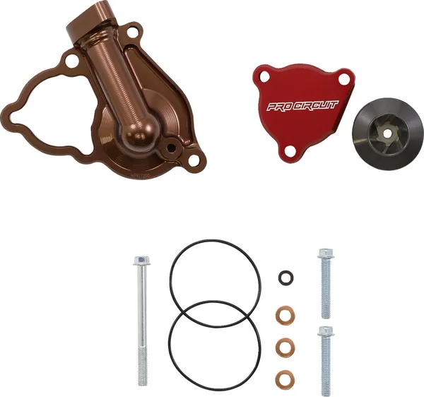Water Pump Cover With Impeller Brown, Machined-0
