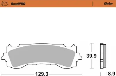 Roadpro Sinder Brake Pad Front 