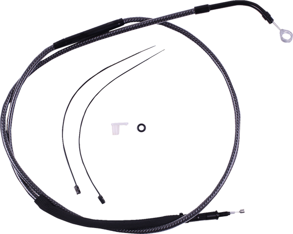 High-efficiency Polished Karbonfibr Clutch Cable Silver, 2, nordicamoto.ro