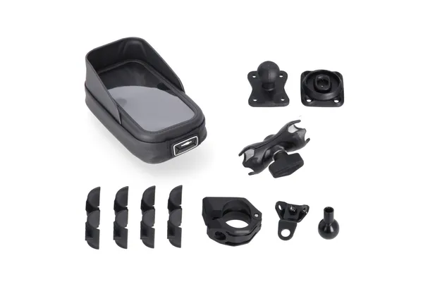 Universal Gps Mount Kit With Phone Case Black-4