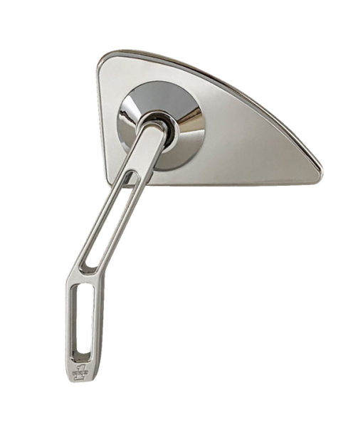 Mini Mirror W/v2 Cut-out Stem Silver, Chrome, 2, nordicamoto.ro