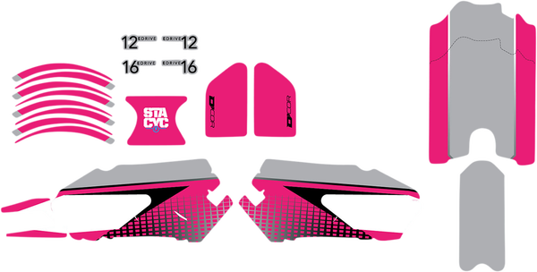 Stacyc Stability Cycle Graphics Kit Pink, 1, nordicamoto.ro