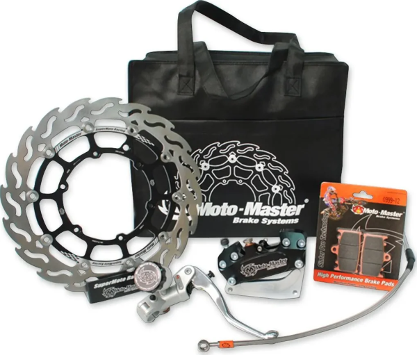 Supermoto Racing Brake Kit 300mm Black, Silver, Stainless Steel