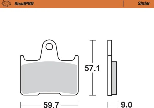 Plăcuțe de frână Roadpro Sinder pentru roata din spate, 1, nordicamoto.ro