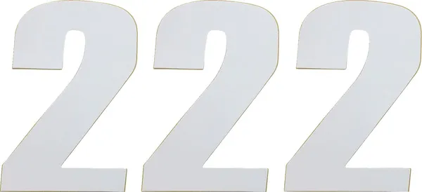 MOOSE RACING Vinyl Race Numbers White 
