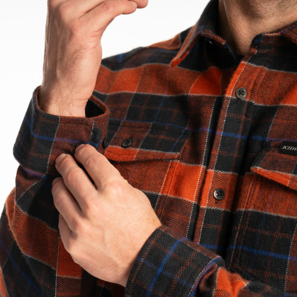 Camasa Klim Owen Heavyweight Flannel Picante - Black-12
