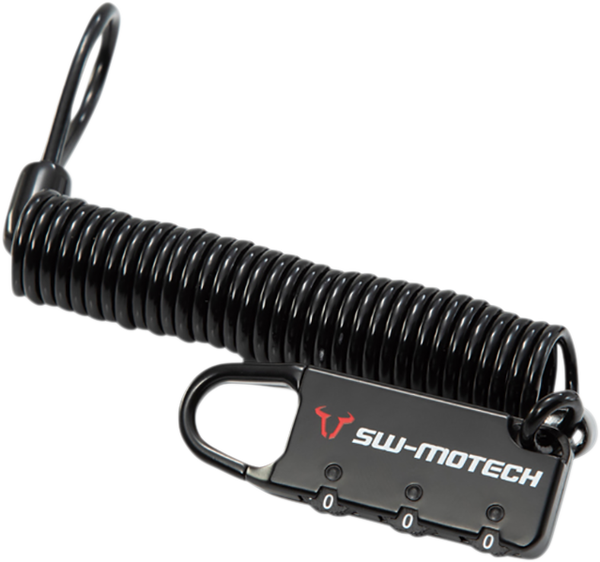 Cable Lock For Motorcycle Luggage Black