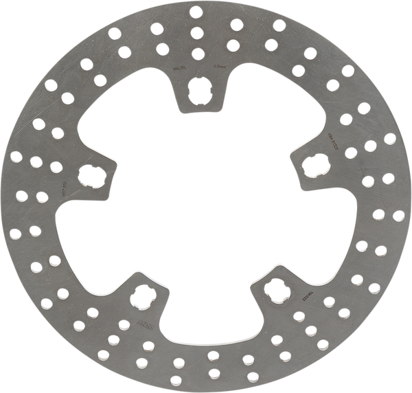 Brake Rotor Fixed Round Silver, Stainless Steel, 1, nordicamoto.ro