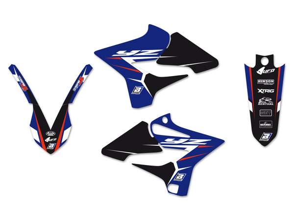 Graphics Kit With Seat Cover Black, Blue, White, 1, nordicamoto.ro
