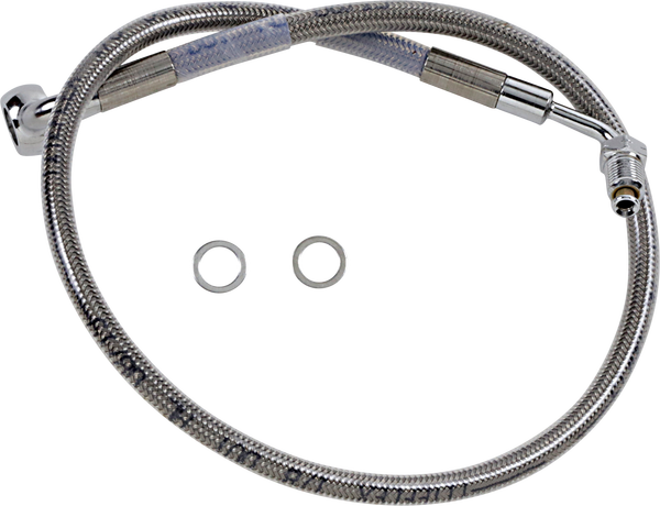 Extended Length Stainless Steel Brake Line Silver, Clear-coated Oversize [+51 mm (2'')], 1, nordicamoto.ro