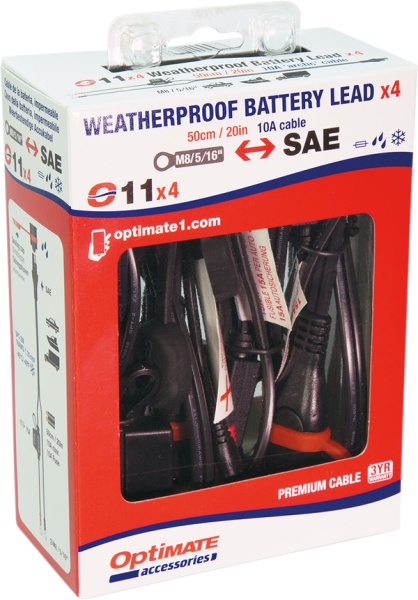 5/16(r) Eyelet Sae Battery Connection Leads Black, 2, nordicamoto.ro