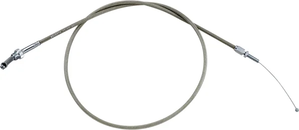 Cablu de accelerație/ralanti din oțel inoxidabil Armor Coat pentru motociclete cruiser, model Silver Standard, 1, nordicamoto.ro