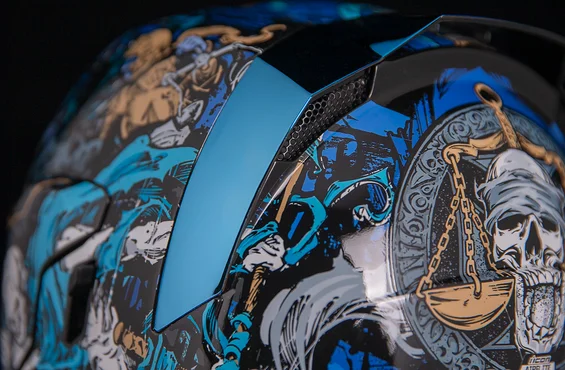 Casca Icon Airflite™ 4 Horsemen Black/Blue/Gold/White-0