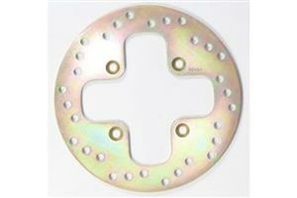 Round D-series Fixed Offroad Brake Rotor Gold, Polished Steel, Zinc, 1, nordicamoto.ro