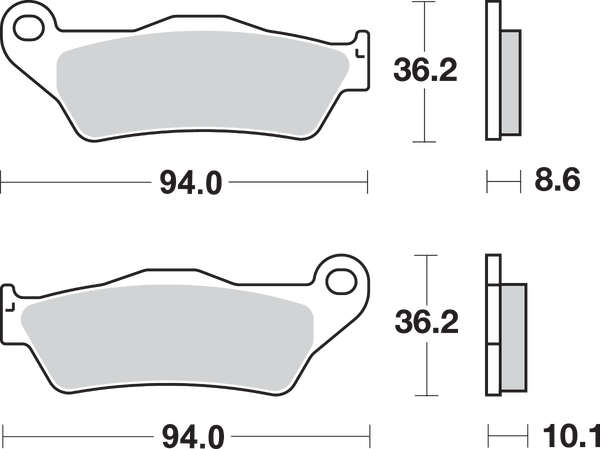 Ls Street Excel Sintered Rear Brake Pads, 2, nordicamoto.ro