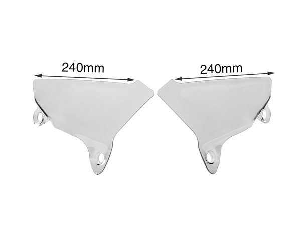 Pair Side Deflector Clear, 1, nordicamoto.ro