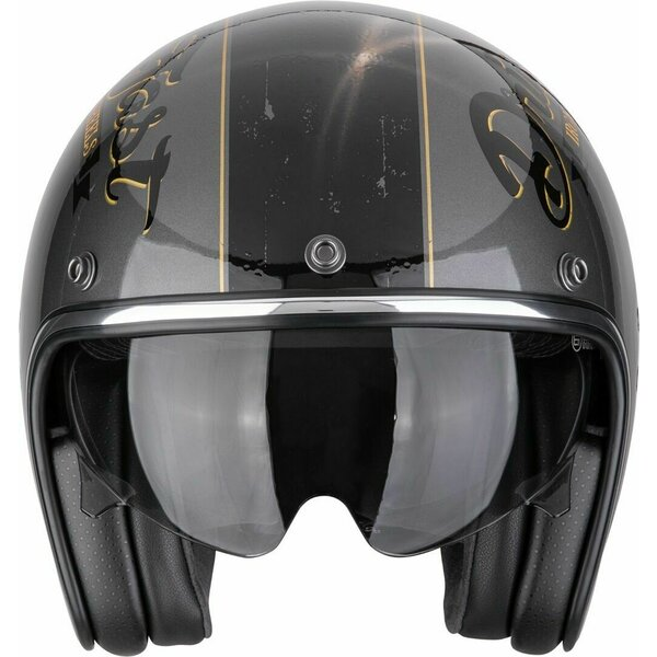 Casca open face SCORPION BELFAST EVO DRIVE FAST S Argintiu/Negru/Auriu, 2, nordicamoto.ro