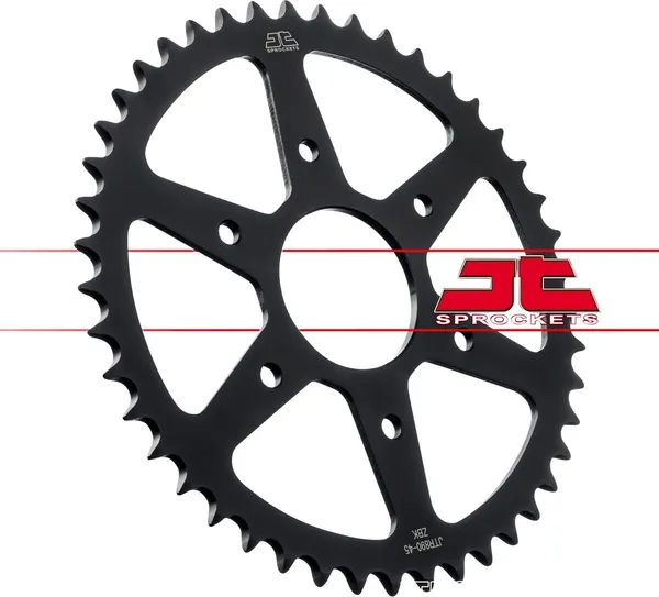 JT SPROCKETS Steel Rear Sprocket Black, Zinc Plated -1