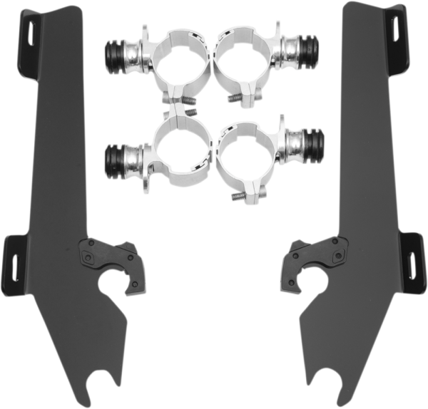 Fats/slim Windshield Trigger-lock Complete Mount Kit Black, 1, nordicamoto.ro