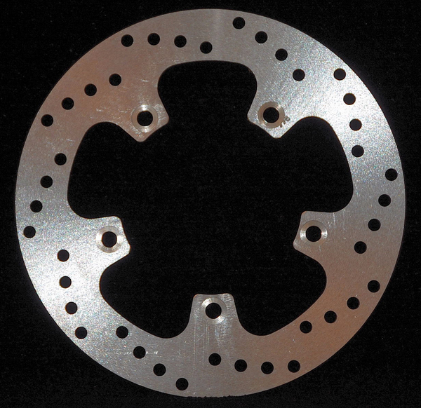 Round D-series Scooter Brake Rotor Silver, Stainless Steel, Zinc, 1, nordicamoto.ro