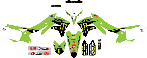 Complete Graphics Kit Black, Green, 1, nordicamoto.ro