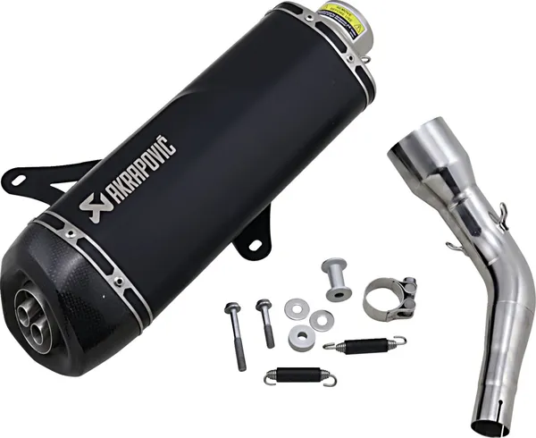 Stainless Steel Slip-on Line Scooter Muffler Black -0
