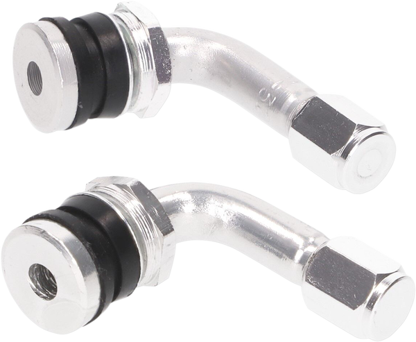 Tire Valve Set 90° Silver, 2, nordicamoto.ro