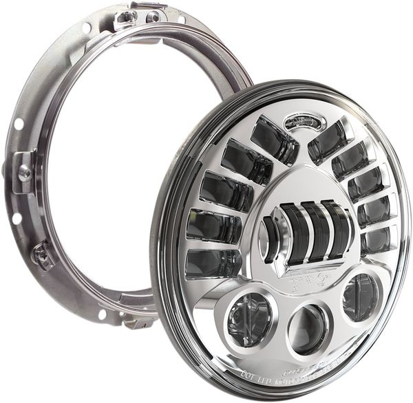 7(r) Led Adaptive 2 Headlight Chrome, 1, nordicamoto.ro