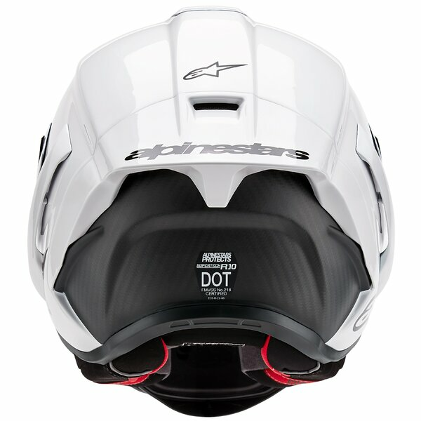Casca integrala sport ALPINESTARS SUPERTECH R10 CARBON SOLID Alb lucios-1