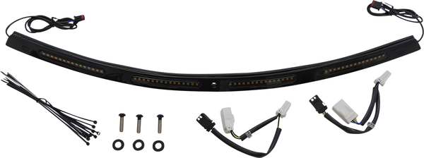 Genesis® 4 Dynamic Led Batwing Windshield Trim Black, 1, nordicamoto.ro