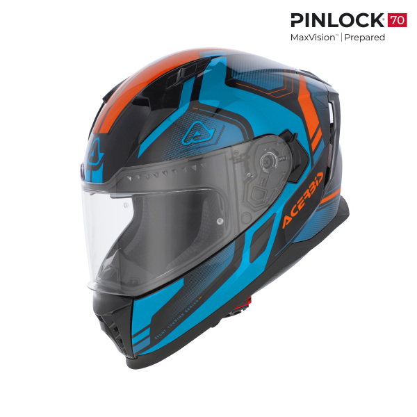 Casca Acerbis X-Way Graphic Blue/Orange-10