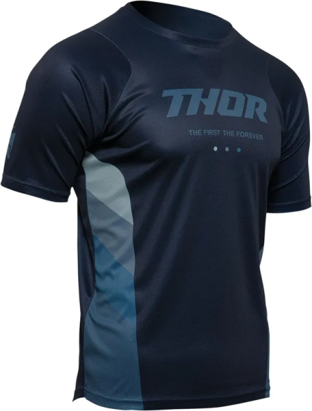 Tricou MTB Thor Assist React Midnight Blue/Teal-5
