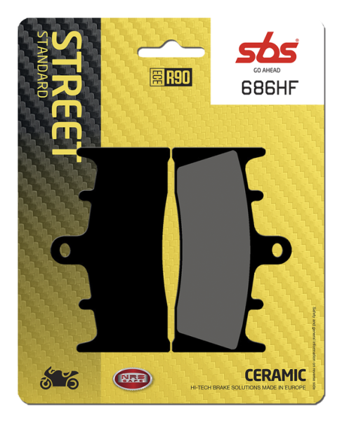 Hf Street Ceramic Organic Brake Pads, 1, nordicamoto.ro